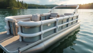 PVC Pipe Railing on pontoon
