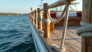 Rope Railings on Pontoon